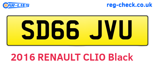 SD66JVU are the vehicle registration plates.