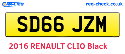 SD66JZM are the vehicle registration plates.