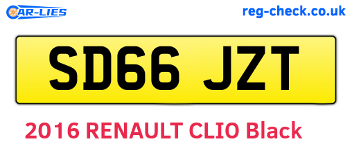 SD66JZT are the vehicle registration plates.