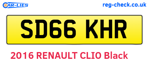SD66KHR are the vehicle registration plates.