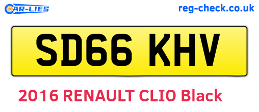 SD66KHV are the vehicle registration plates.