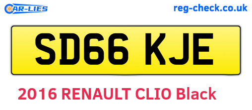 SD66KJE are the vehicle registration plates.
