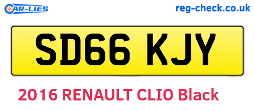 SD66KJY are the vehicle registration plates.