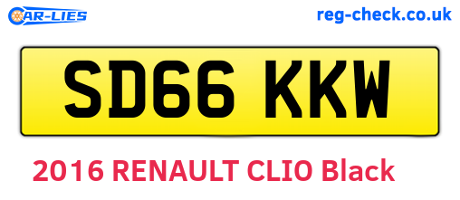 SD66KKW are the vehicle registration plates.