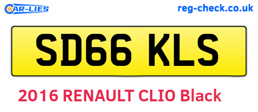 SD66KLS are the vehicle registration plates.