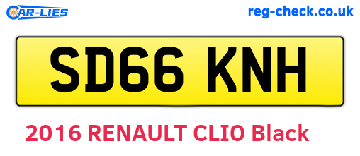 SD66KNH are the vehicle registration plates.