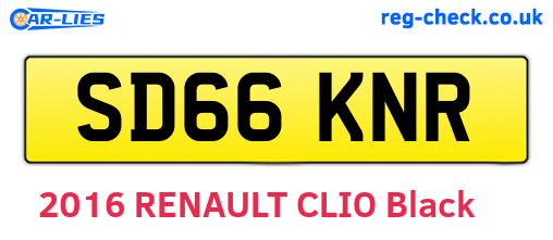 SD66KNR are the vehicle registration plates.