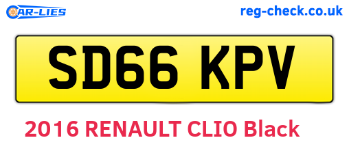 SD66KPV are the vehicle registration plates.