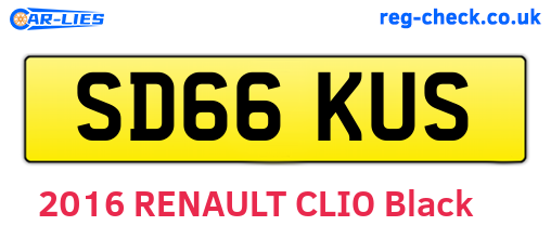 SD66KUS are the vehicle registration plates.
