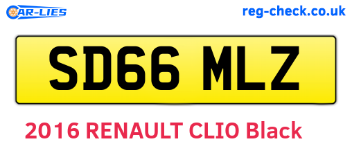 SD66MLZ are the vehicle registration plates.