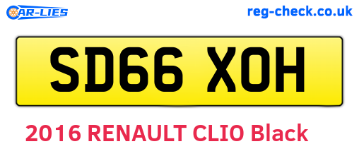 SD66XOH are the vehicle registration plates.
