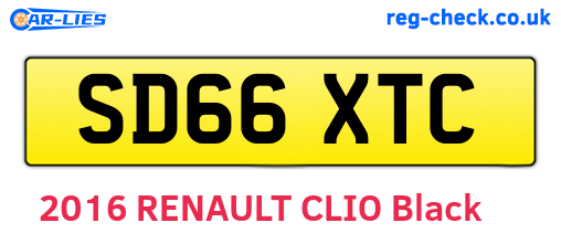 SD66XTC are the vehicle registration plates.