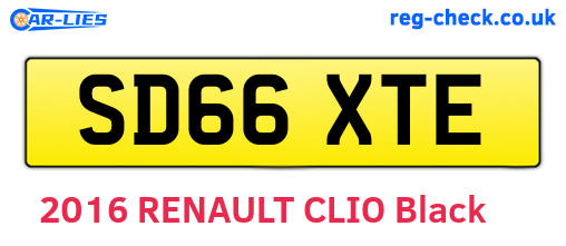 SD66XTE are the vehicle registration plates.