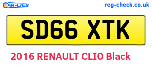 SD66XTK are the vehicle registration plates.