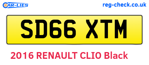 SD66XTM are the vehicle registration plates.