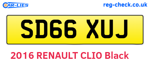 SD66XUJ are the vehicle registration plates.