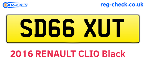 SD66XUT are the vehicle registration plates.