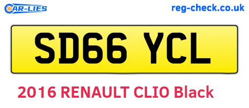 SD66YCL are the vehicle registration plates.