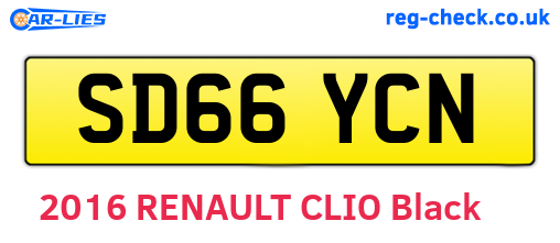 SD66YCN are the vehicle registration plates.