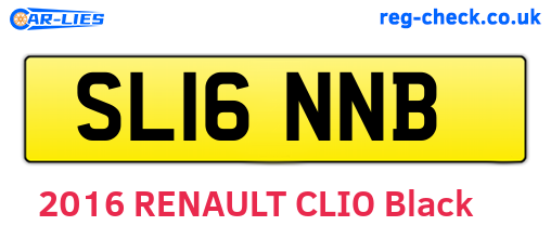 SL16NNB are the vehicle registration plates.