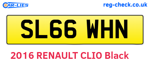 SL66WHN are the vehicle registration plates.