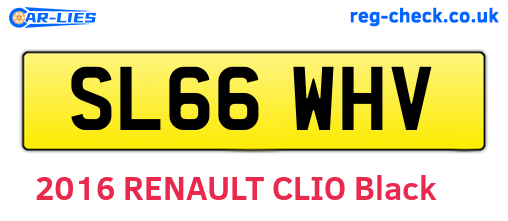 SL66WHV are the vehicle registration plates.