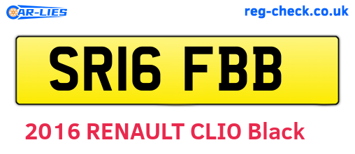 SR16FBB are the vehicle registration plates.