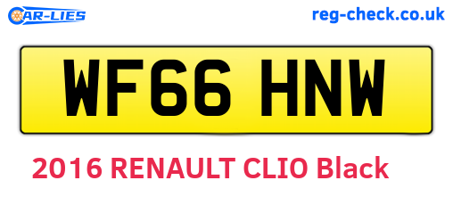 WF66HNW are the vehicle registration plates.