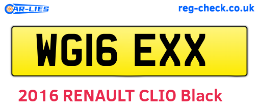 WG16EXX are the vehicle registration plates.