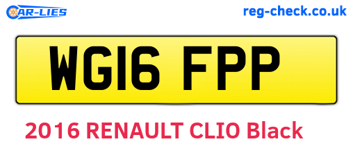 WG16FPP are the vehicle registration plates.