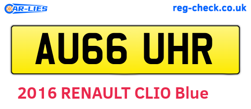 AU66UHR are the vehicle registration plates.