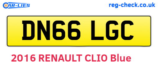 DN66LGC are the vehicle registration plates.