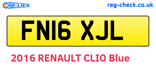 FN16XJL are the vehicle registration plates.