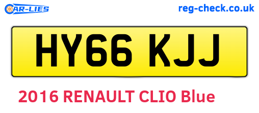 HY66KJJ are the vehicle registration plates.