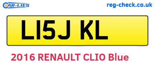 L15JKL are the vehicle registration plates.