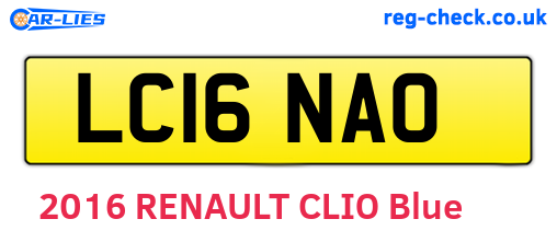 LC16NAO are the vehicle registration plates.