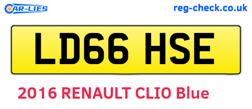 LD66HSE are the vehicle registration plates.