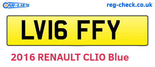 LV16FFY are the vehicle registration plates.