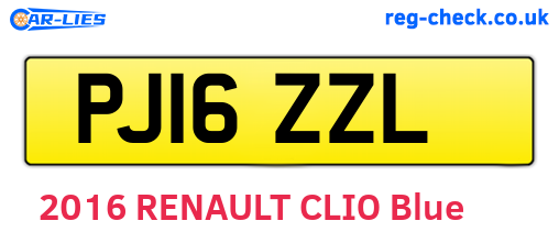 PJ16ZZL are the vehicle registration plates.