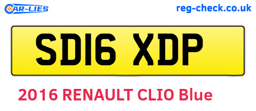 SD16XDP are the vehicle registration plates.
