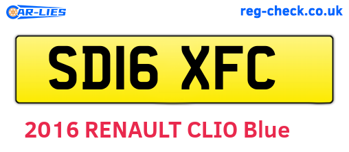 SD16XFC are the vehicle registration plates.