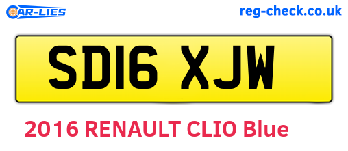 SD16XJW are the vehicle registration plates.