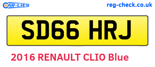 SD66HRJ are the vehicle registration plates.