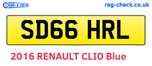 SD66HRL are the vehicle registration plates.