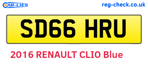 SD66HRU are the vehicle registration plates.