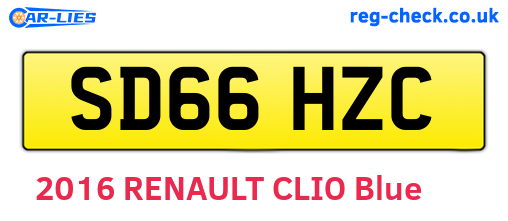 SD66HZC are the vehicle registration plates.