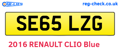 SE65LZG are the vehicle registration plates.