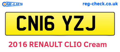 CN16YZJ are the vehicle registration plates.