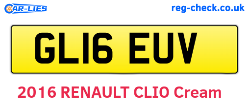 GL16EUV are the vehicle registration plates.