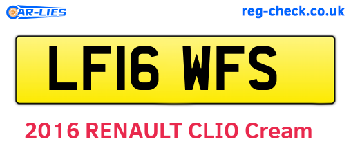 LF16WFS are the vehicle registration plates.